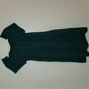 Black and green striped dress with pockets